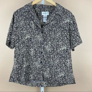 Studio I Vintage Style Size 8 Floral Mixed Print Flowy Top Flowy Vacation Island